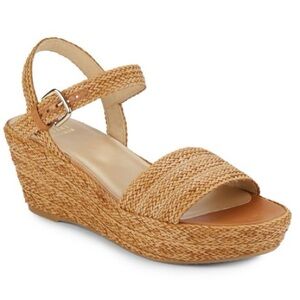 Stuart Weitzman Barbados woven wedge sandals